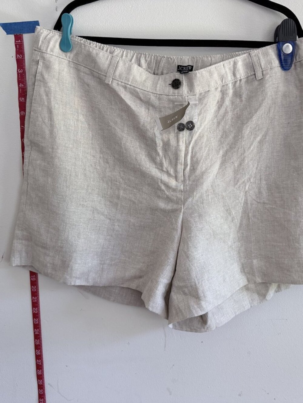 J. Crew 6" Harbor short in linen - Flax - 2XL